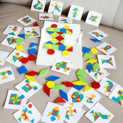 Kreatywne klocki Montessori dla dzieci, Puzzle 3D z efektem lustrzanym, Trening logicznego myślenia przestrzennego, Dopasowywanie, Rozwój intelektualny Ga