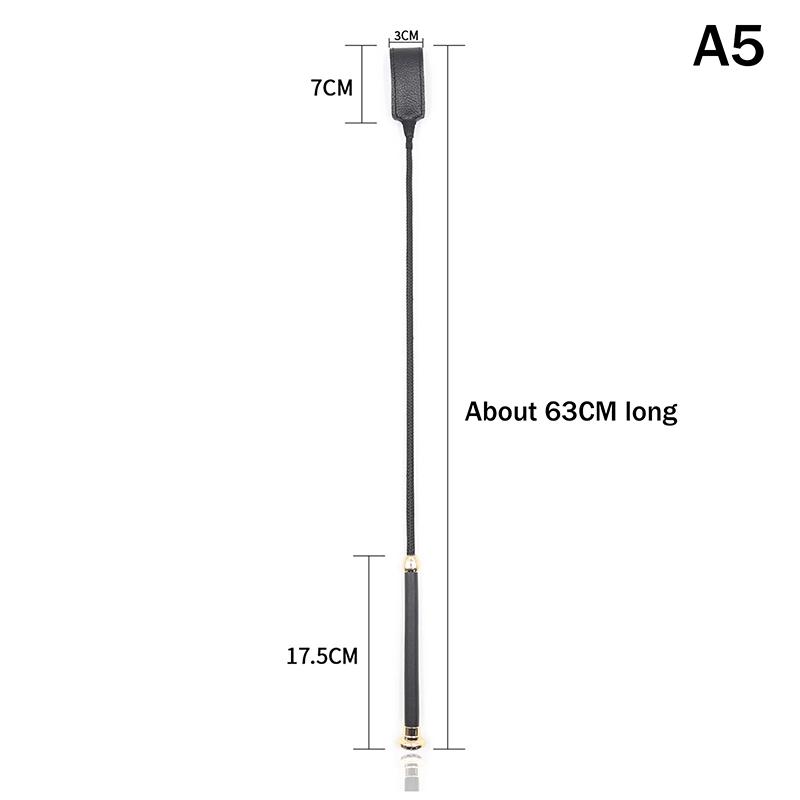 Pu Leather Long Straight Whip Flogger Paddle Horse Whip Training Riding Crop Whip With Anti-Slip Grip Equestrianism Horsewhip