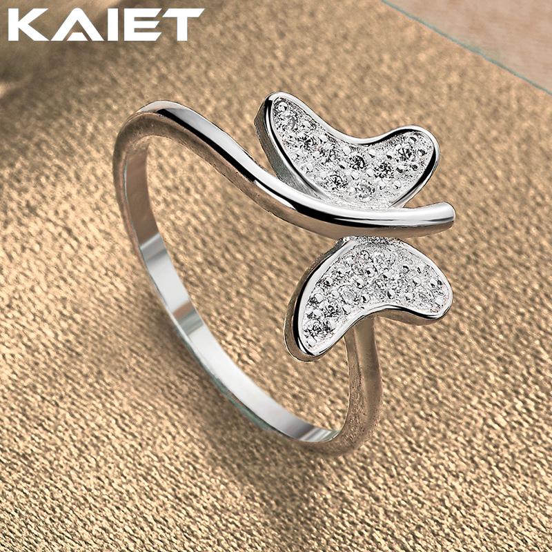 925 Sterling Silver Butterfly 7-10 Ring For Women Fashion Accessories Jewelry