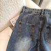 2025 Trendy Women's High-Waist Loose-Fit Korean Jeans - Wide Leg, Straight, Floor-Length.