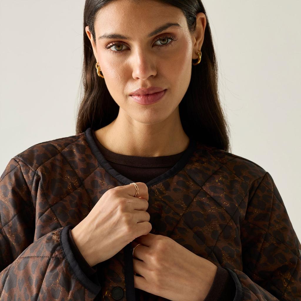Regatta Womens/Ladies Maia Leopard Print Quilted Jacket
