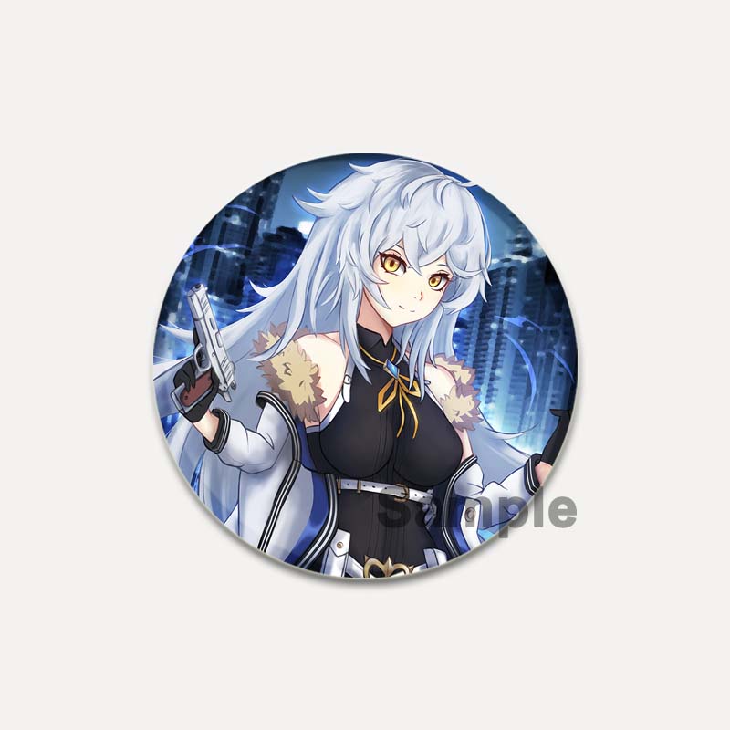 32/44/58mm Pop Anime Game Counter Side Brooches On Backpack Cartoon Figure Lapel Pins Alloy Round Cartoon Badge Gifts Jewelry Accessory