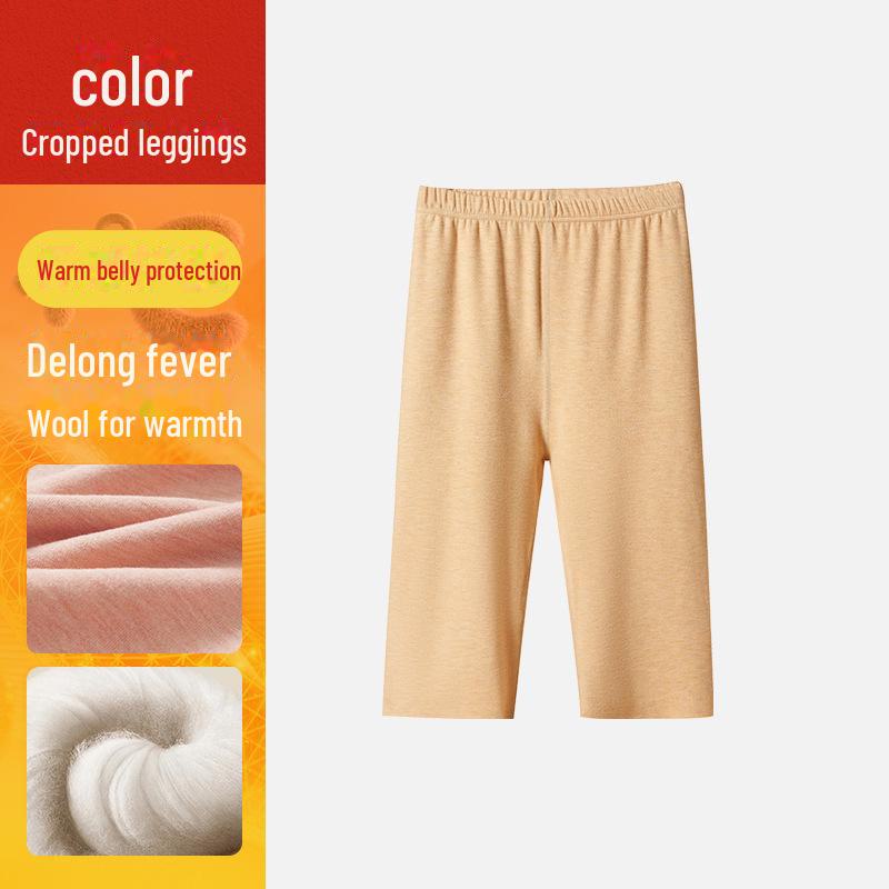 Women's Wool Silk Velvet-Lined Leggings: Seamless, Warm, Autumn/Winter Pants with German Velvet and Heating Technology.