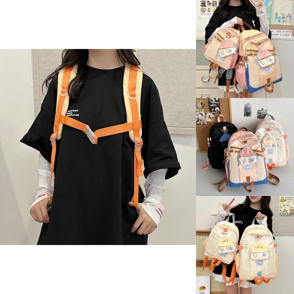 Trendy Pink And Beige Casual Large Backpack For Kids And Adults With Stylish Comfort