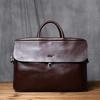 NZPJ Genuine Leather Men's Briefcase Vintage Natural Cowhide Handbag Large Capacity Crossbody Bag Casual Fashion Computer Bag