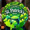 St. Patrick's Day Shamrock Iron Tin Sign Wall Art Round Metal Decor Home Bar Cafe