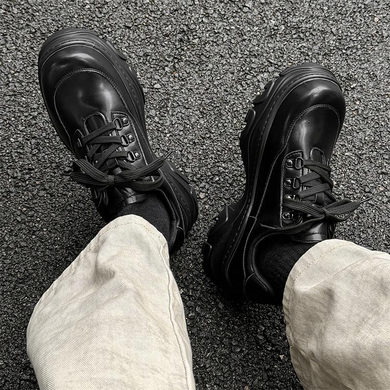 Niche design ins Internet celebrity dad shoes high street platform bread shoes versatile big head leather shoes 13062-Q