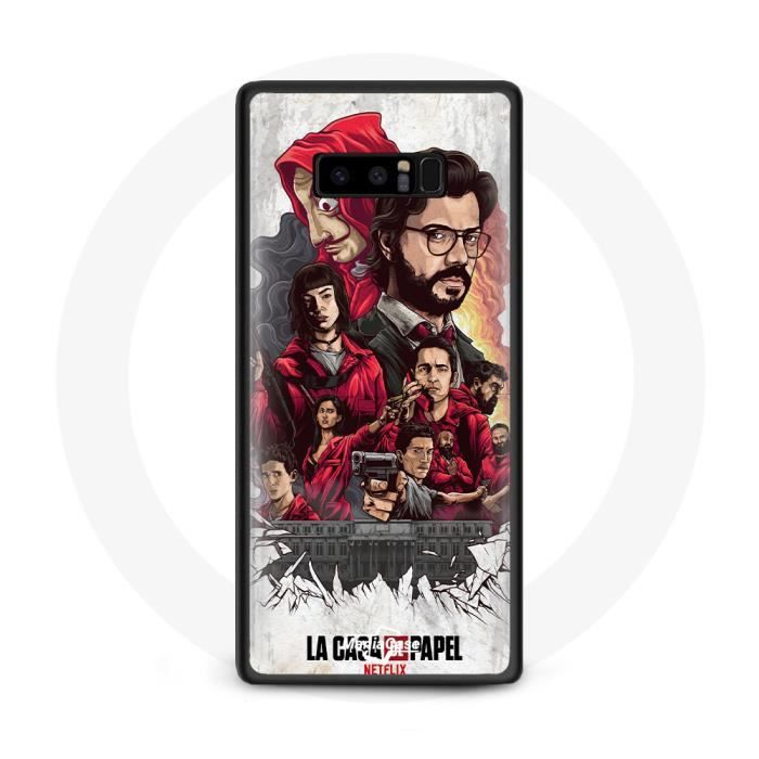 Coque Samsung Galaxy Note 8 La Casa de Papel fiche