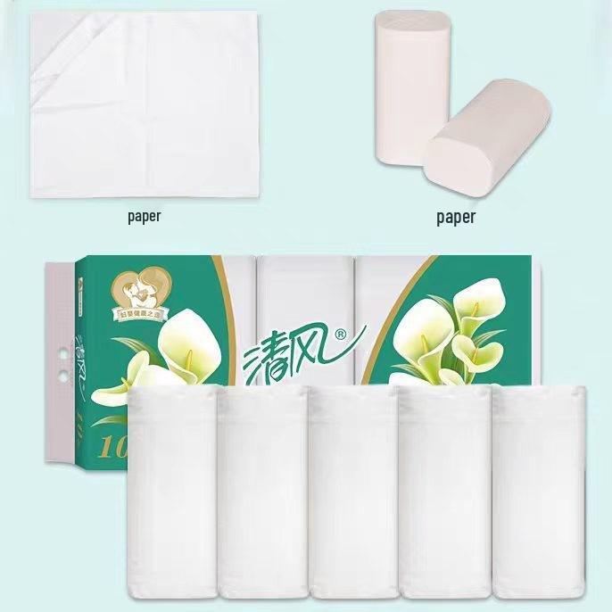Calla Lily Series Coreless 3-Ply Toilet Paper: 10-Roll Family Pack
