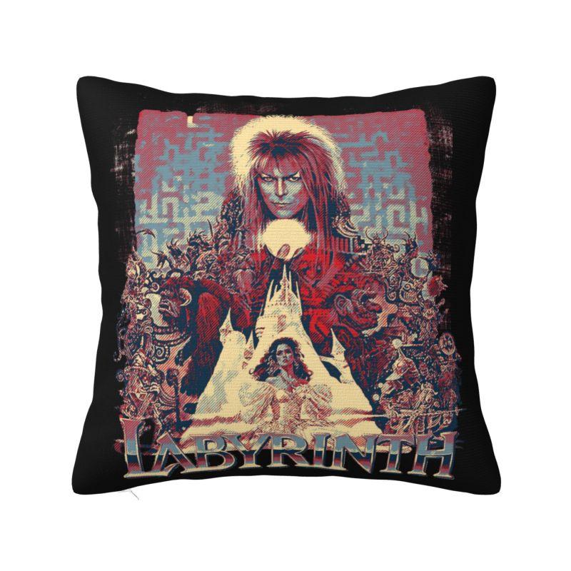 Custom Labyrinths Jareth Pillow Case Bedroom Decoration Cute Fantasy Film Cushion Decoration Salon Square Pillowcase