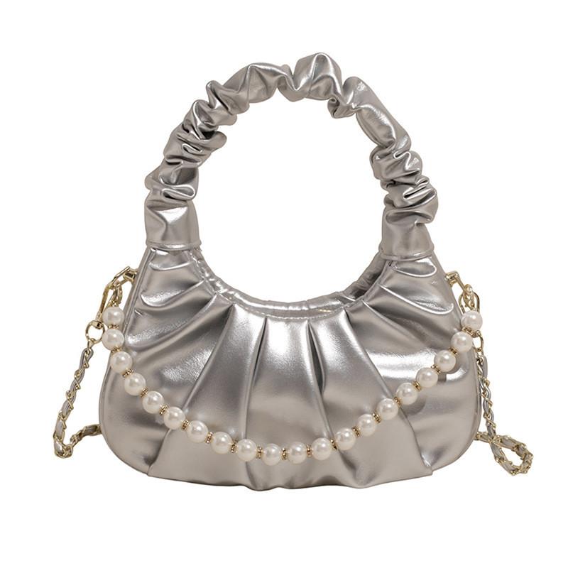 Style Minimalist Pu Handheld Purse With Zipper Closure For Casual Outings