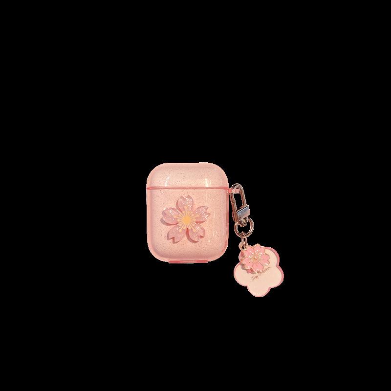 Ins girl cherry blossom glitter for AirPods Pro protective case 1/1 generation apple bluetooth headset soft case female