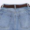 Kaslead New Arrival Women's Clothing Fashion Style Fashion Minimalist with Belt High Waist Wide Leg Denim 6147067