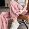 Women's High-Waisted Tie-Dye Ice Silk Pants: Summer Sun Protection, Plus Size, Casual Straight Fit