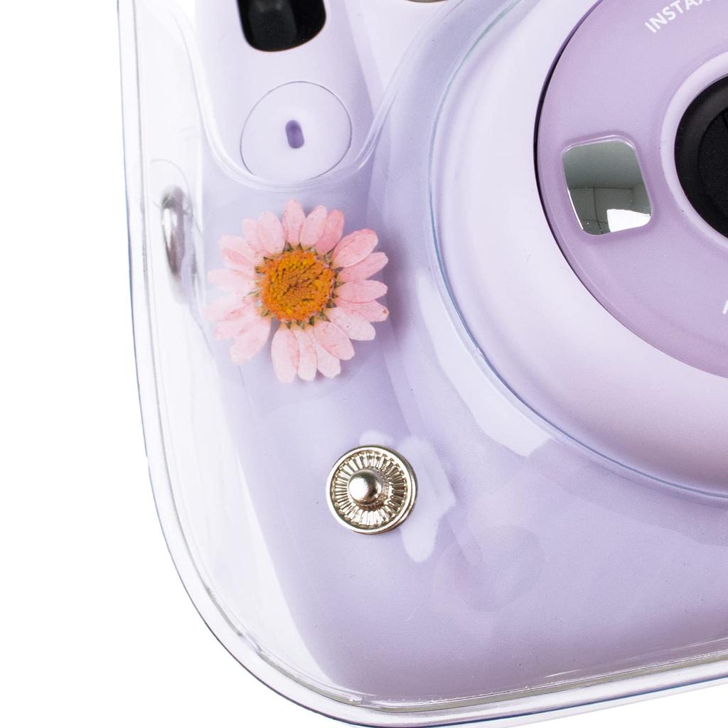 Kinokoo Instax Mini 12 Case, Fujifilm Instax Mini 8, Mini 8+, Mini 9, Mini 11, Mini 40 Case with Shoulder Strap, PVC (Mantenboshi Pink)