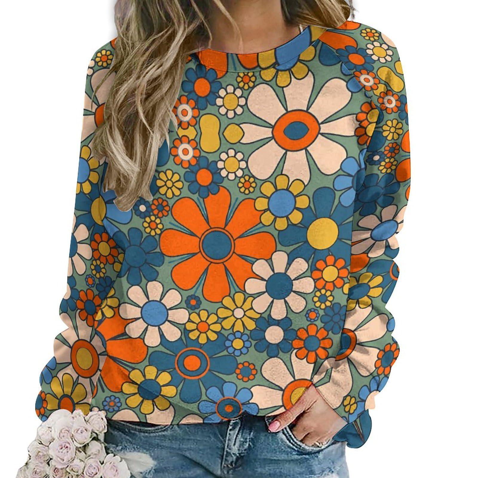 

Мандала Цветок Толстовка Цветочный 3D Принт Толстовка Женская Новые Толстовки С О-Образным Вырезом Уличная Одежда Оверсайз Харадзюку Пуловер Женская Одежда S