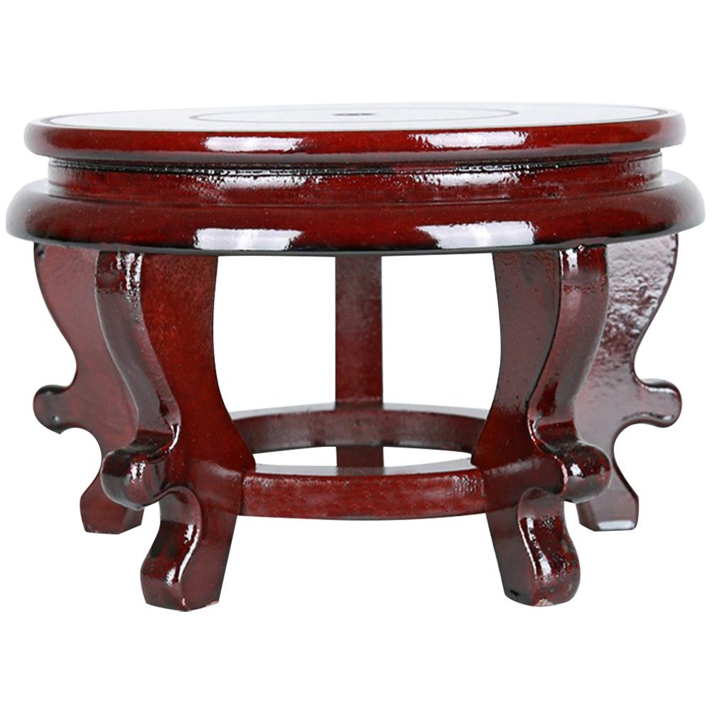 Oriental Vase Stand Vintage Planter Stand Plant Holder Stool Wooden Chinese Flowerpot Base