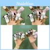 Cute Bunny Plush Finger Puppet Toy Set For Kids Soft Short Plush Fill White 9cm