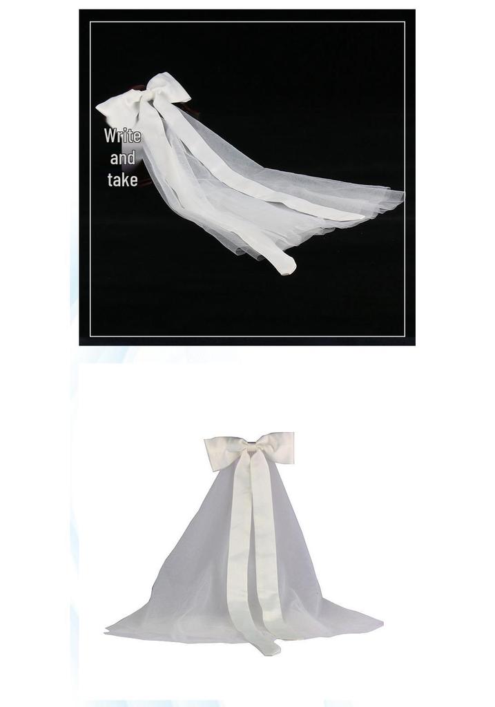 2020 Korean Style Bridal Veil & Hair Comb – White Fairy Headdress, Sweet & Simple Wedding Dress Accessory