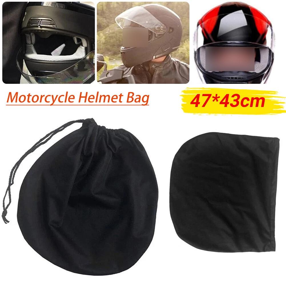 1 Pcs Motorcycle Helmet Protective Drawstring Helmet Bag Pocket Black Dust Proof Helmet Lid Protect Bag Equipment