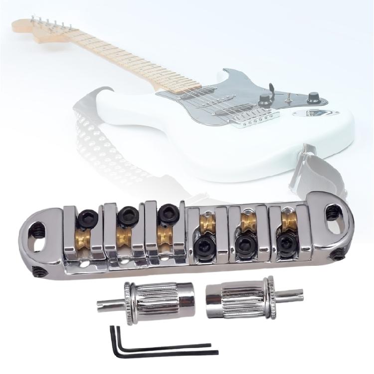 6 String Guitar Bridge Roller Saddles Adjustable Roller Saddles Guitar Bridge Replacement Electric Guitar Bridge