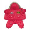 Winter Pet Dog Warm Cotton Jumpsuit Small Medium Large Breeds Blue Red Coffee Military Style