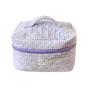 Berry Plaid Makeup Bag: Large Capacity, Portable Toiletry Organizer for Travel