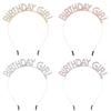 European & American Rhinestone Birthday Girl Headband: Alloy Party Gift