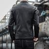 Autumn and winter men's locomotive leather jacket new stand-up collar slim-fitting handsome youth casual PU leather top