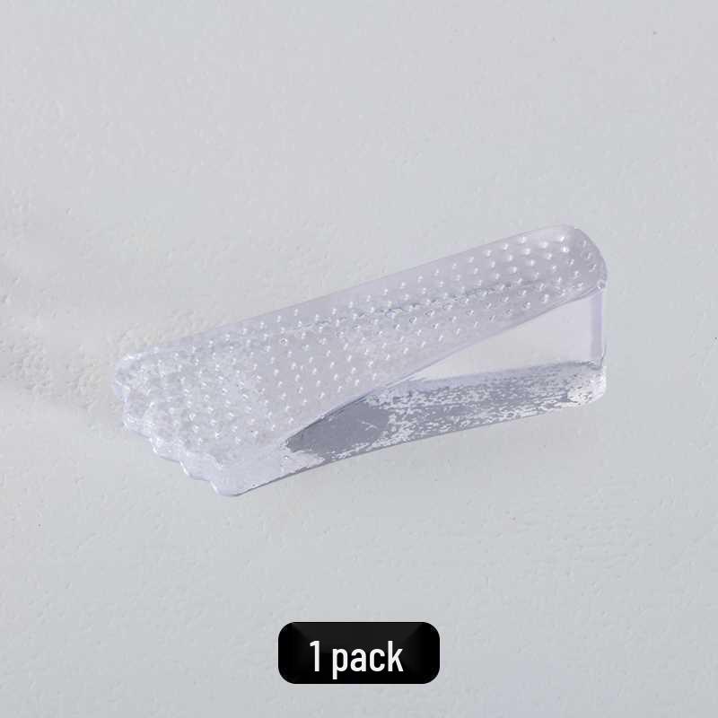 Punch-Free Silicone Door Stopper: Transparent, Adhesive, Anti-collision, Safe, Silent Flat Head Bumper