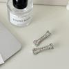 Rhinestone Alloy Bone Hair Clip: Silver Metal Duckbill Hair Accessory, Stylish Y2K Hairpin for Women
