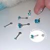 Raising Ear Holes Burst Blue Zircon Earbone Nails, Small Sleeping Ears, Popular Earrings In 2025