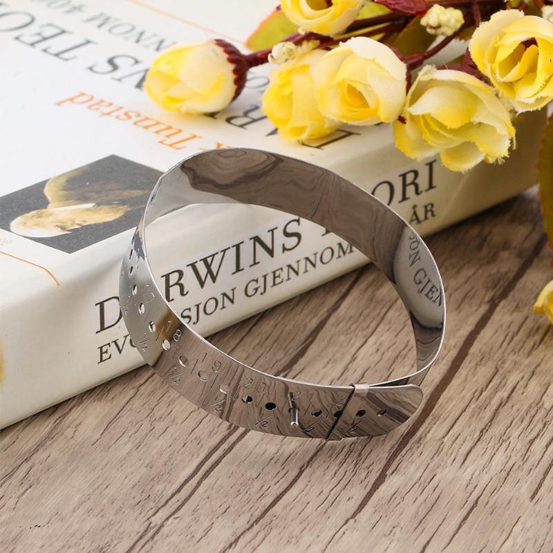 Stainless Steel Jewelry Making Tool Adjustable Bangle Gauge Sizer Jewelry Jewellery Making Bracelet Sizing Tools for Jeweler