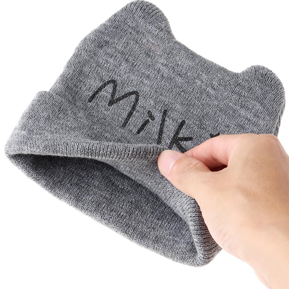 Baby Boy Girl Cat Ear Autumn Winter Warm Ladies Cap Beanie Cap Baby Hat Warmer Bonnet Knitted Hat