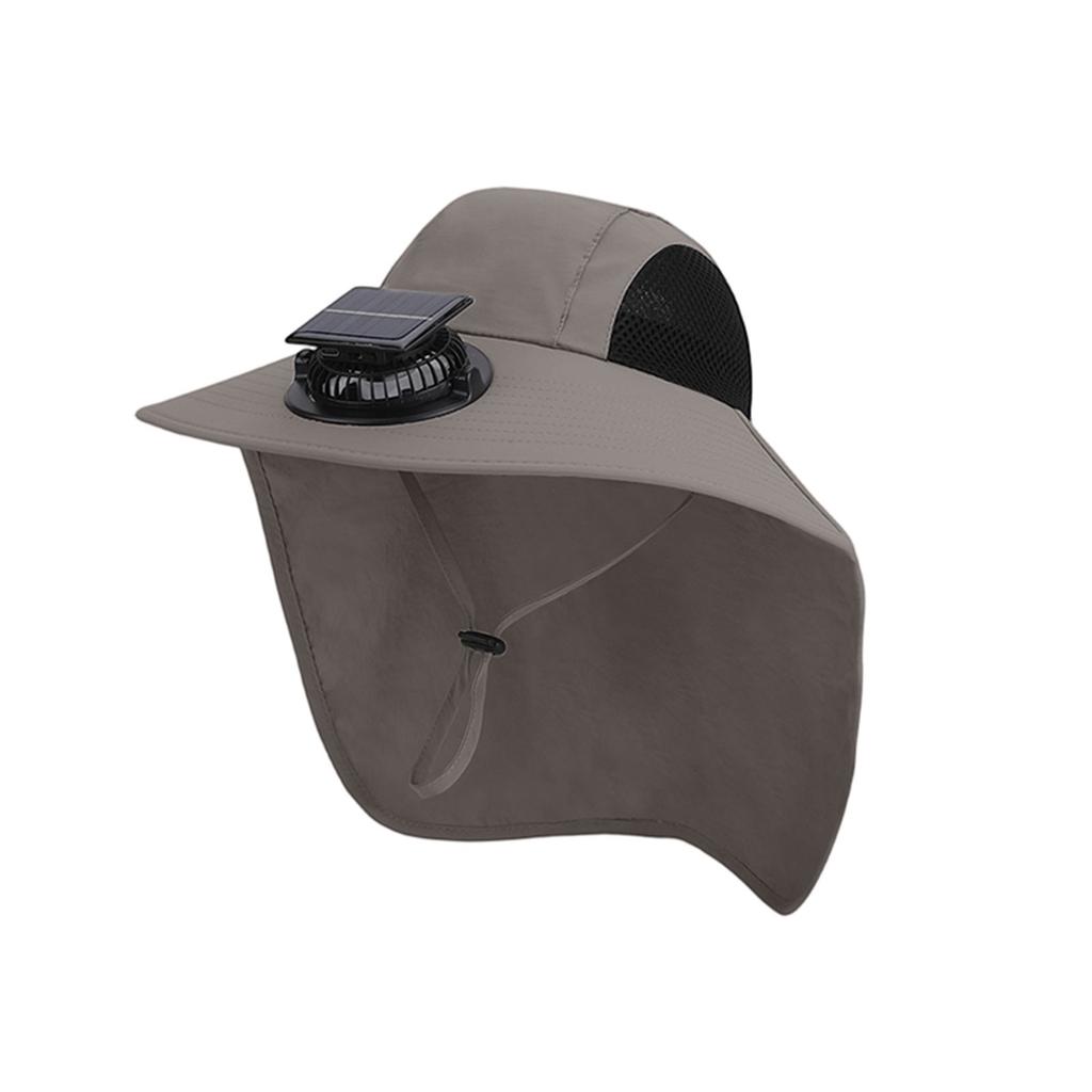 Outdoor Mountaineering Fishing Sun Hat With Large Solar Fan