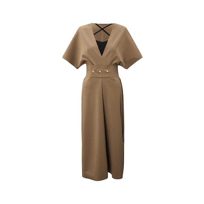 LESS 2023 Summer V-Neck A-Line Long Dress