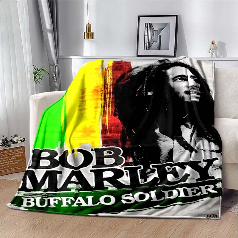 Bob Marley Music Throws Blanket for Kid Couch Sofa Travel Home Picnic Hiking Bed Beding Super Soft Flannel Blanket Birthday Gift