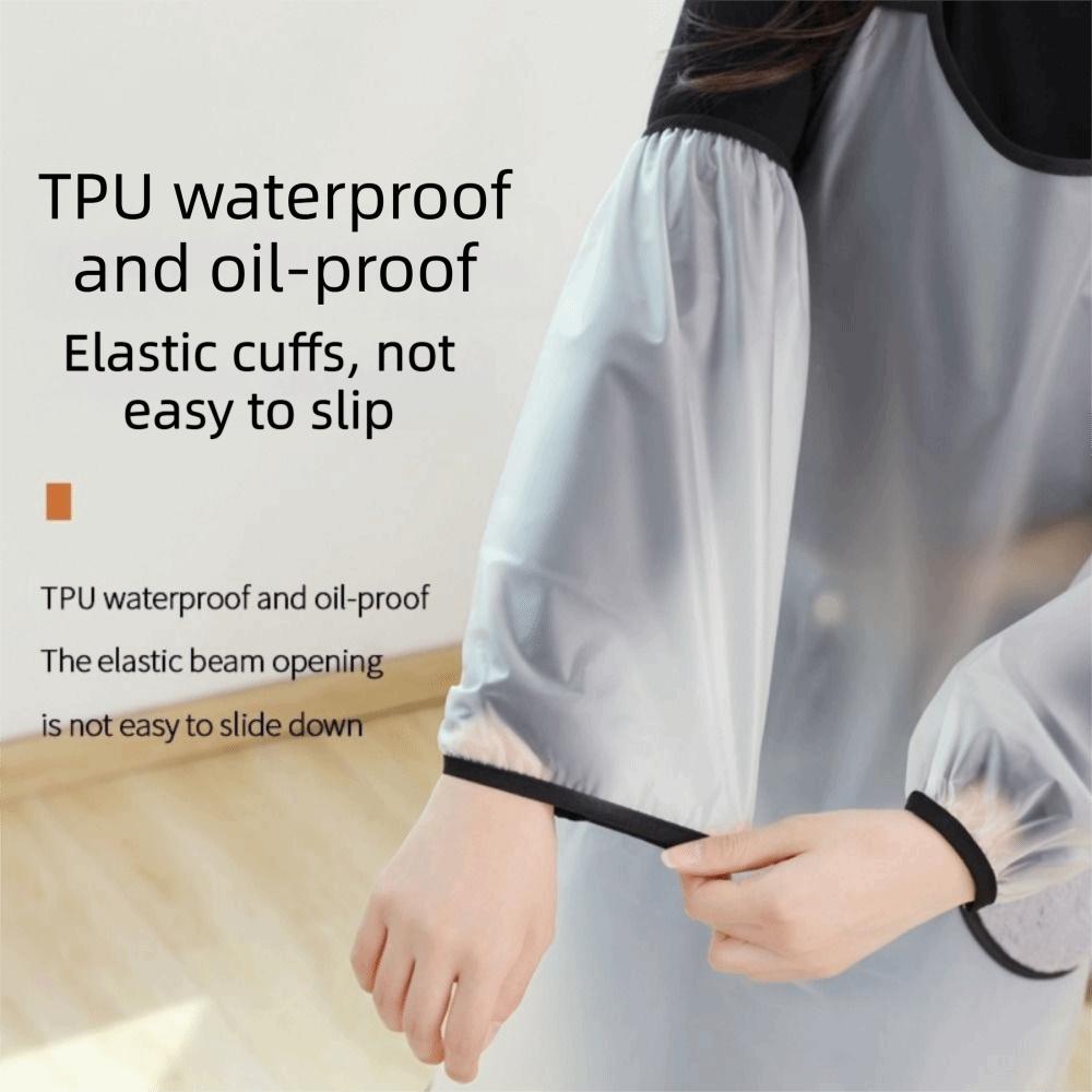 TPU Arm Sleeves Covers Elastic Cuffs Forearm Protector Waterproof Oversleeves Painting