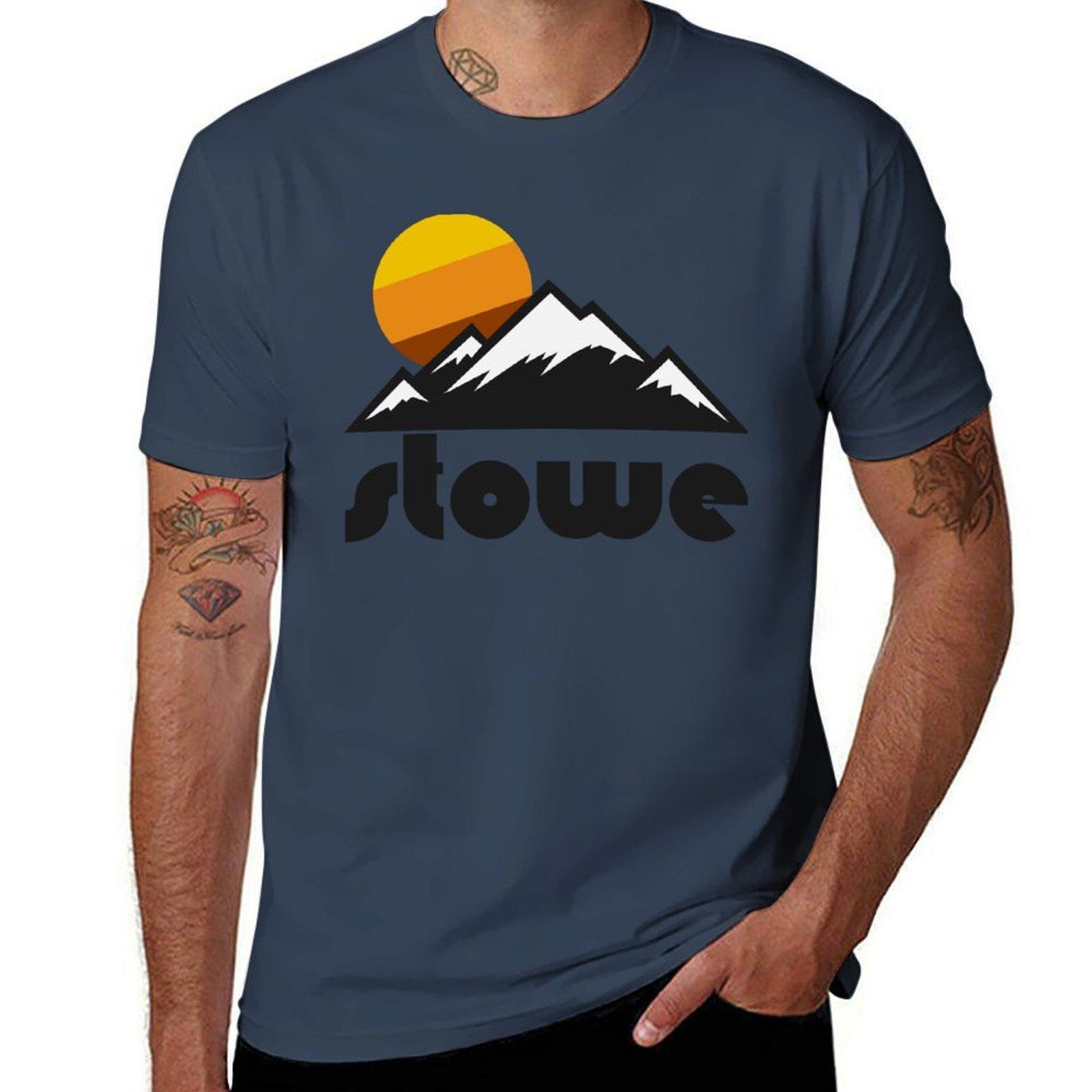 Retro Stowe ))(( Tourist Souvenir Travel Vermont Design TShirt Big Size Simple TShirt S