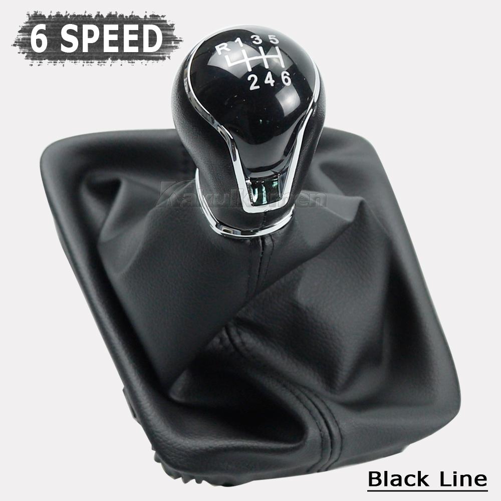 Leather Car Gear Shift Knob Lever Gaitor Boot Cover For Seat Leon III 3 MK3 2012 2013 2014 2015 2016 2017 5/6 Speed Manual