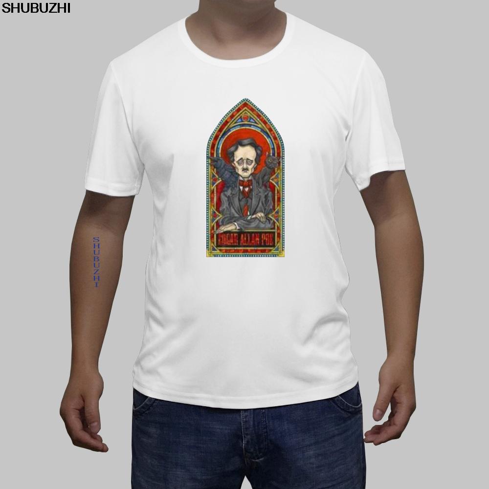 Edgar Allan Poe Berühmter Schriftsteller Skizze Kunstwerk Herren T-Shirt Schwarzes Oberteil Cartoon T-Shirt Herren Unisex Neues T-Shirt sbz4505