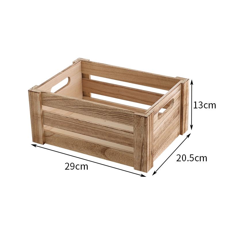 1pcs Wooden Storage Box Solid Wood Multi-Purpose Container For Sundries Cosmetics Home Office Laundry Organizer Eco-Friendly
