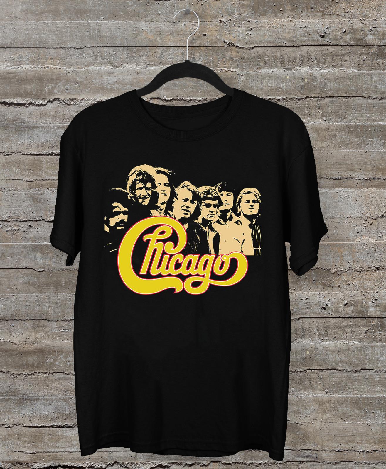 NEW CHICAGO Band Member Short Sleeve Black All Size Shirt AR695 S