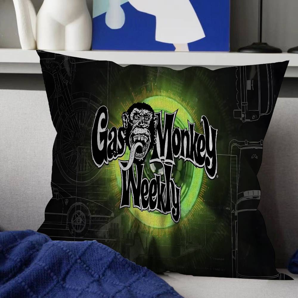 

Gas Monkey Garage Logo Pillowcase toon Gift Cushion Cover Bedroom Home Sofa Chair Seat Decor pillow case 30x30 cm
