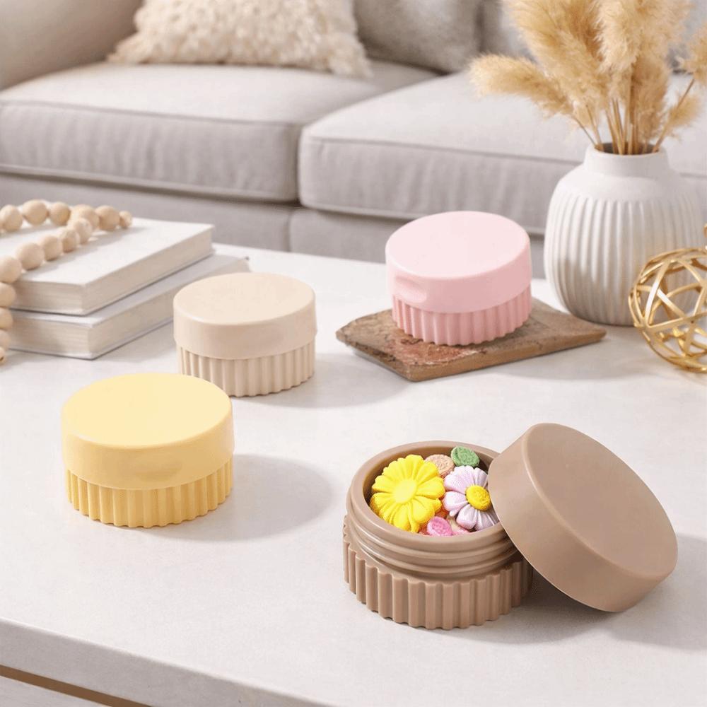 4PCS Silicone Moisturizer Container Mini Cream Powder Case Silicone Storage Box Gels Lotions