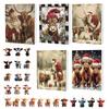 Christmas 2D Acrylic Ornaments 24-Day Countdown Calendar Animal Charm Tree Hanging Pendant 2026 New Year Holidays Kids Gifts