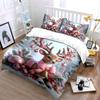 Christmas Reindeer Ornament Set Soft Skin-Friendly Bedding Set Includes 1 Duvet Cover And 2 Pillowcase Gift
