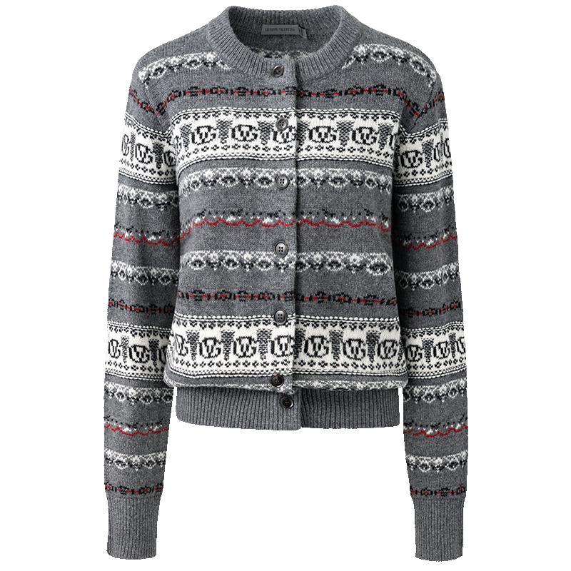 

GIOVANNI VALENTINO Women s 100% Wool Striped Cardigan L