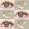FUNSACHY 1 pár přírodně hnědých kontaktních čoček pro oči velké černé oči čočky korejská krása šedé zornice módní barevné oční kontakty