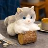 5 Styles Cuddly Lifelike Kitten Plush Toys Cotton Stuffed Lying Prone Cat Doll Well-behaved Desktop Pets Room Decor Funny Gift
